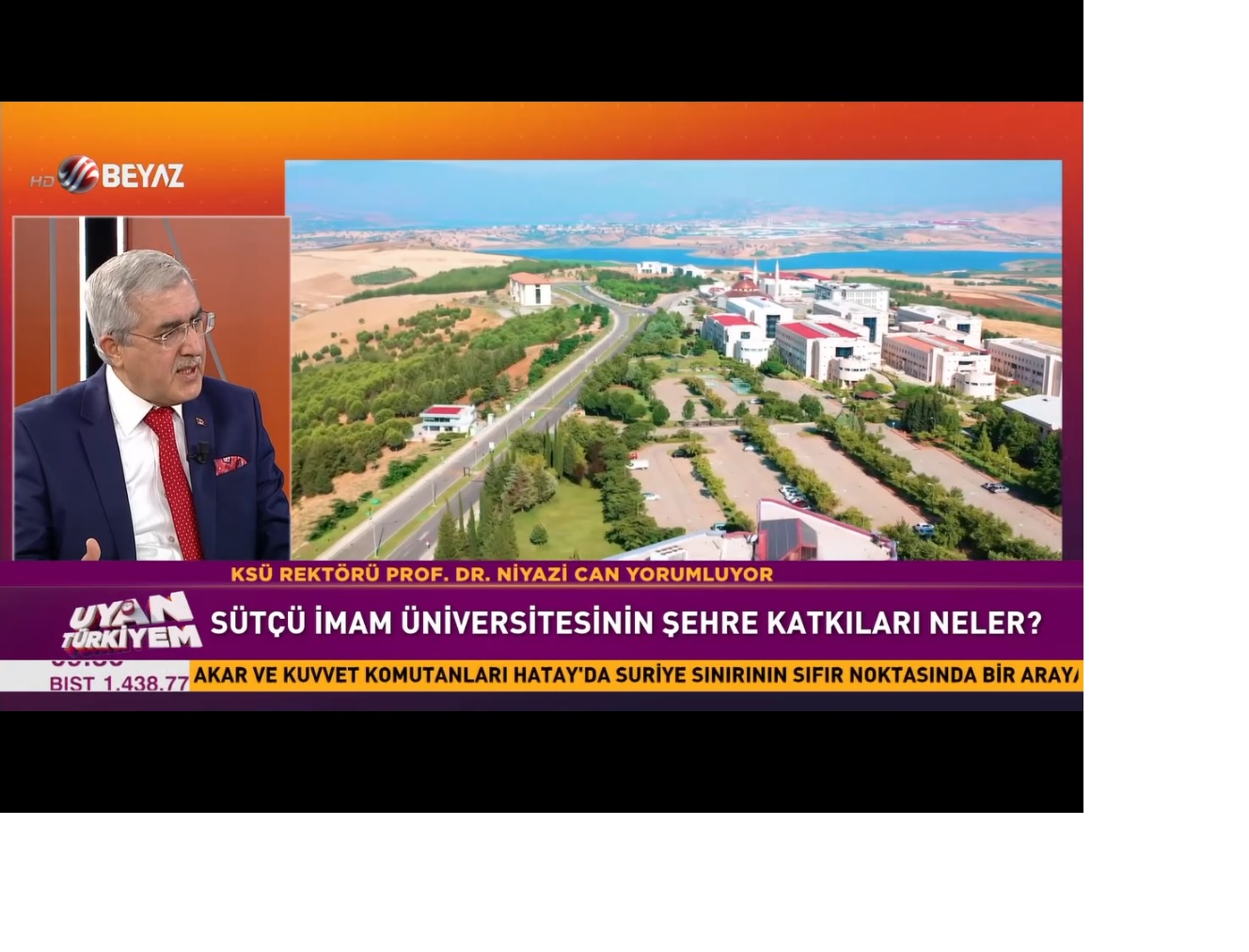 Üniversitemiz Rektörü Prof. Dr. Niyazi Can, Beyaz TV’de Yayınlanan Uyan Türkiyem Programına Katılarak Şehrimizi ve Üniversitemizi Tanıttı